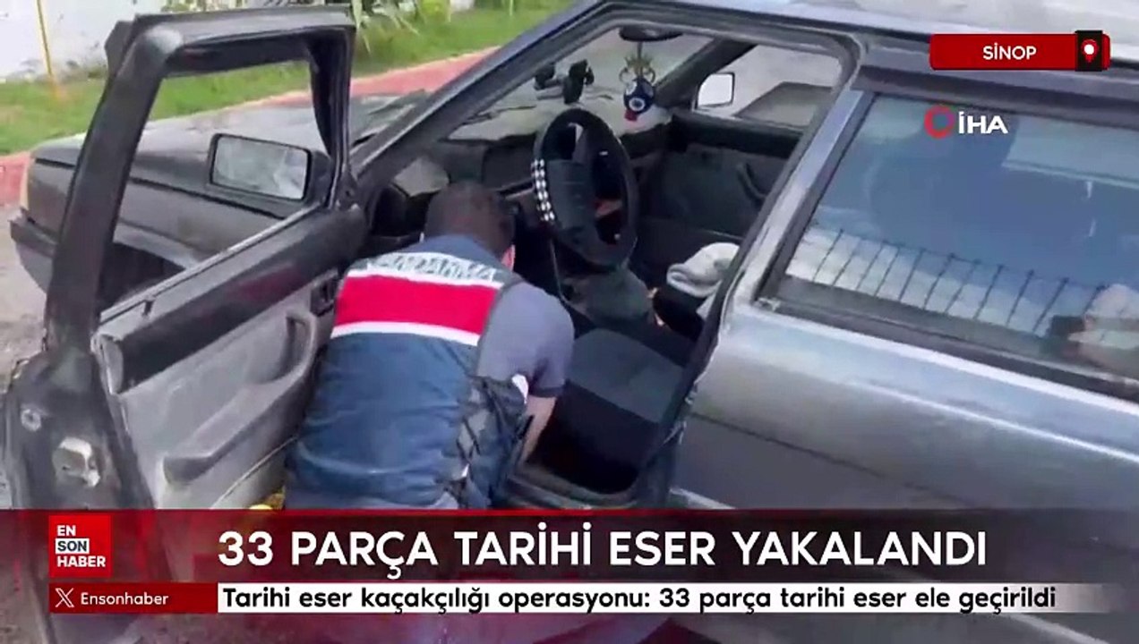 Sinop'ta tarihi eser kaçakçılığı operasyonu: 33 parça tarihi eser ele geçirildi