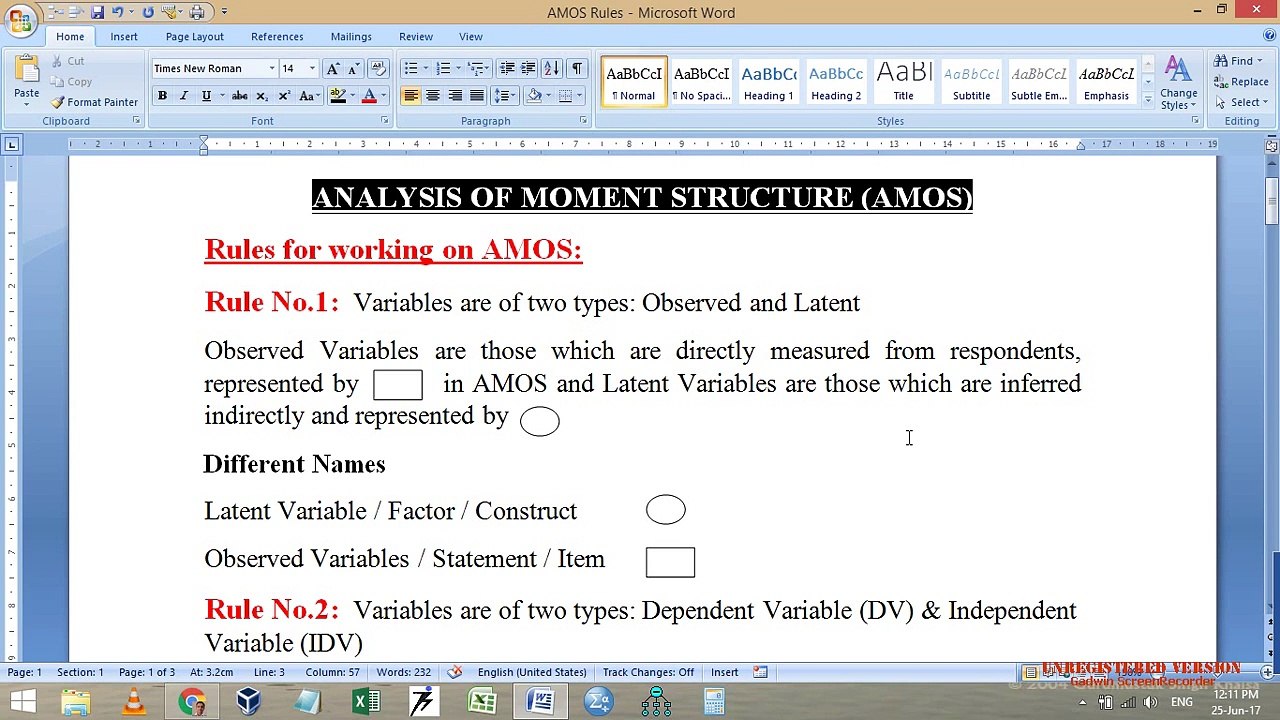 AMOS-1  (Getting started Rules of AMOS)