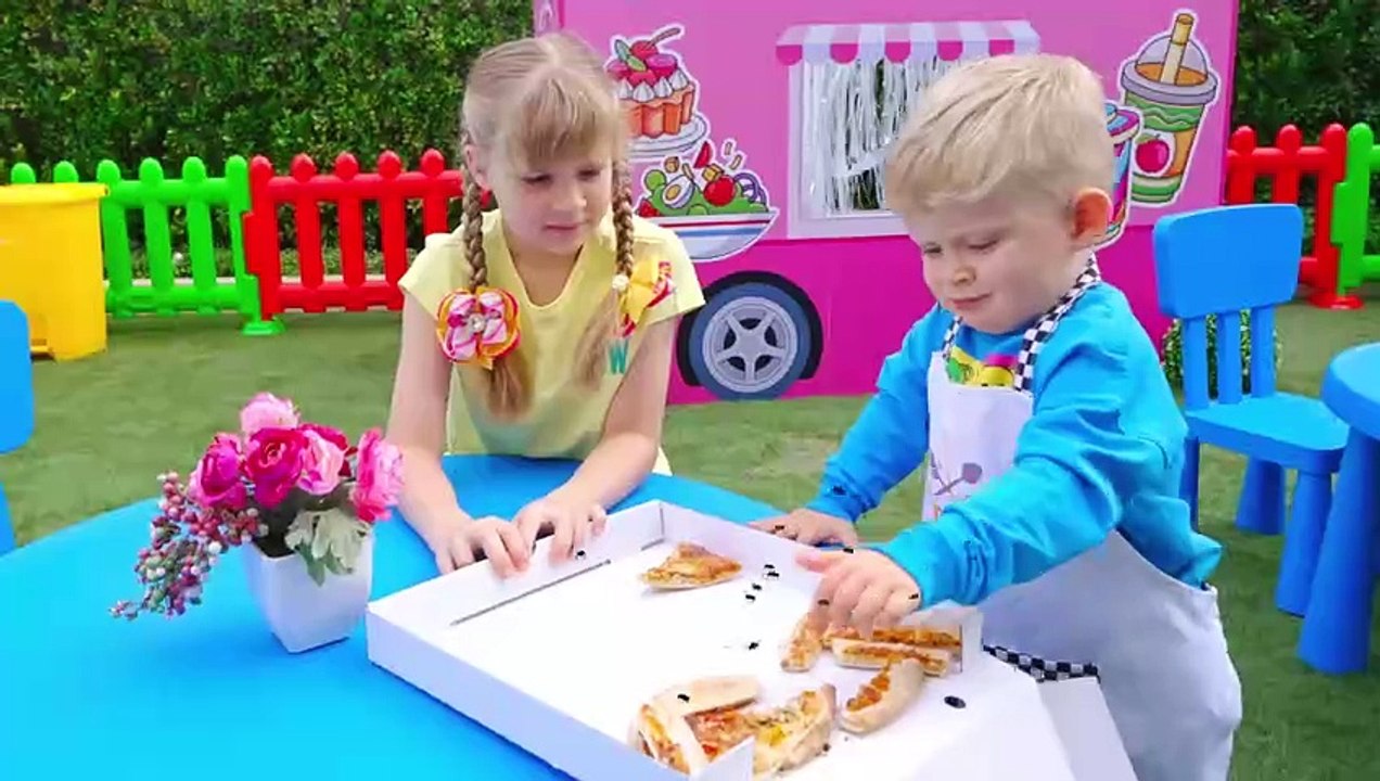 Kids Built a Secret Cafe in their Room - Funny stories for kids