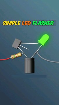Simple LED Flasher Circuit Using Capacitor.... Diy Electronics
