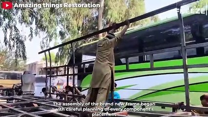 Man Transforms Destroyed Bus into Luxury Coach | Start to Finish Build by @muhammadali77