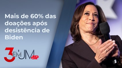 Campanha de Kamala Harris arrecada US$ 200 milhões em uma semana