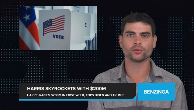 Kamala Harris Surpasses Biden and Trump's June Fundraising Total, Raising $200 Million in Her First Week