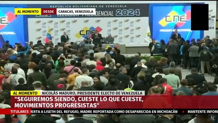 Venezuela amanece en medio de protestas tras victoria de Nicolás Maduro