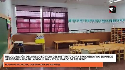 Inauguración del nuevo edificio del Instituto Cura Brochero “No se puede aprender nada en la vida si no hay un marco de respeto”