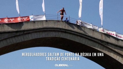 Mergulhadores saltam de ponte na Bósnia em uma tradição centenária
