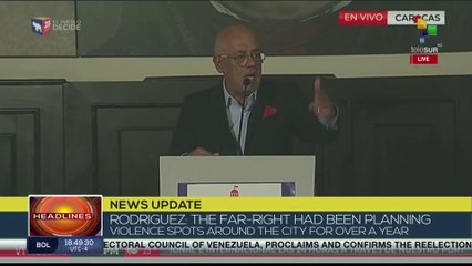 Jorge Rodriguez calls supporters of Maduro to the streets