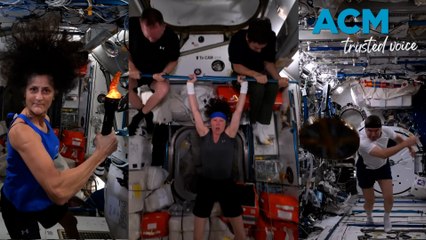 Astronauts try Olympics in space