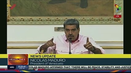 Nicolas Maduro denounce attacks from extremist armed groups to the CNE