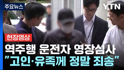 [현장영상+] 역주행 운전자 영장심사 출석 "고인·유족께 정말 죄송" / YTN