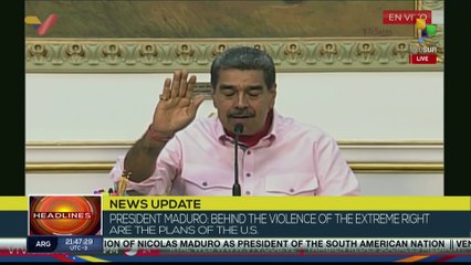 Nicolas Maduro | "Behind the extreme violence there is the United States"