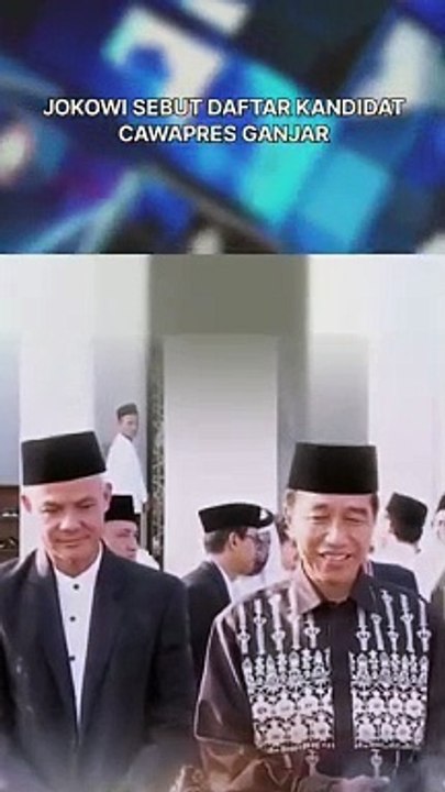 Jokowi Sebut Kandidat Cawapres Ganjar di Pilpres Mendatang