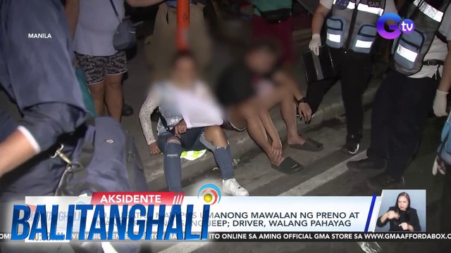 10, sugatan matapos umanong mawalan ng preno at mang-araro ng isang jeep; Driver, walang pahayag | Balitanghali