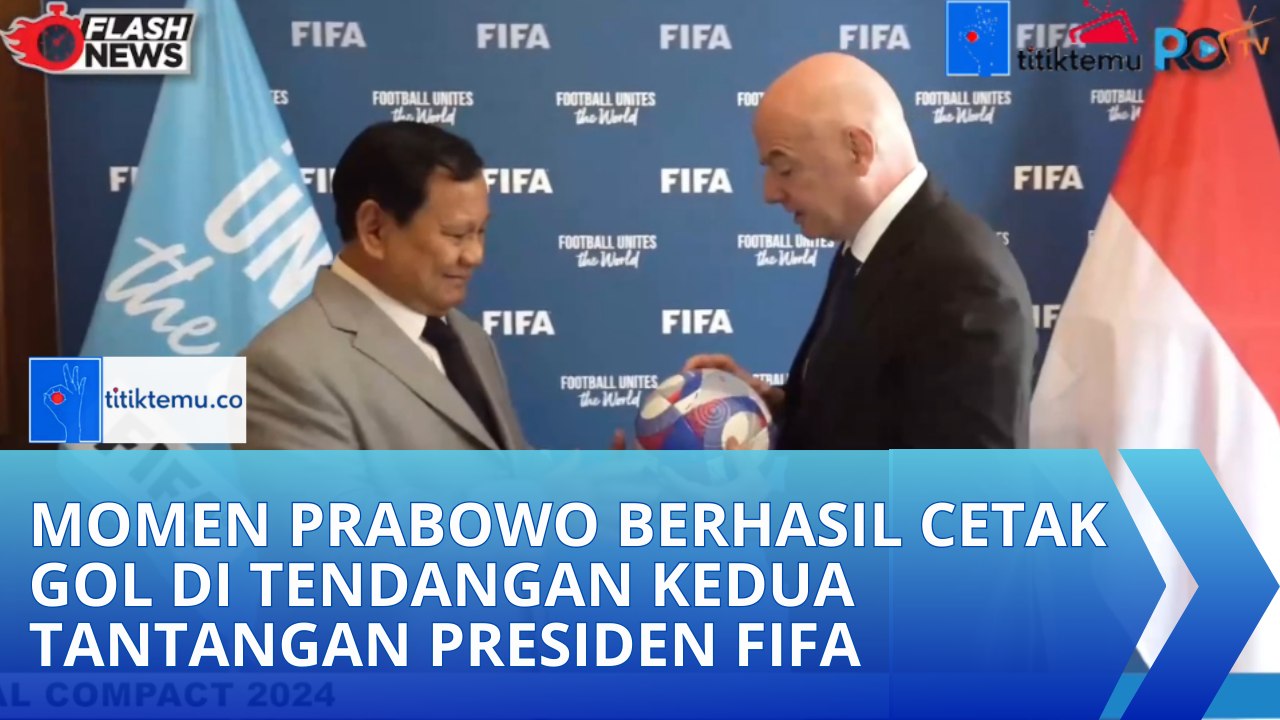 Momen Prabowo Berhasil Cetak Gol di Tendangan Kedua Tantangan Presiden FIFA