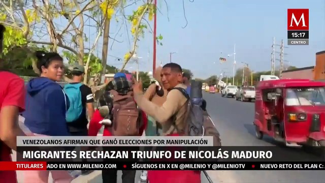 Migrantes venezolanos en México rechazan triunfo de Nicolás Maduro en las elecciones presidenciales