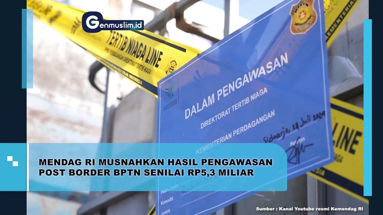 MENDAG RI Musnahkan Hasil Pengawasan Post Border BPTN Senilai Rp 5,3 Miliar