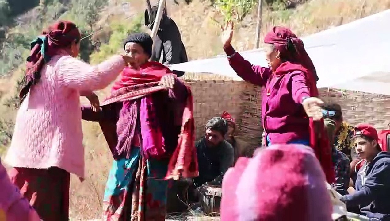 Women Dancing in Traditional Cultural Nepalese Music Panchebaja |