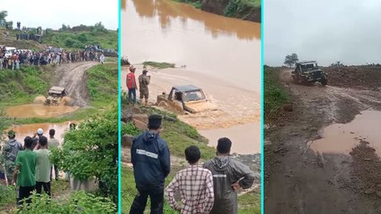 शहर के आसपास के जंगलों में मड रैली का आयोजन,बिना सुरक्षा के आयोजित की जा रही मड रैली