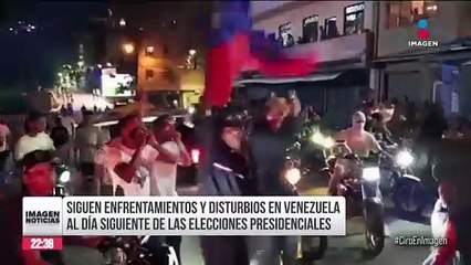 Siguen enfrentamientos y disturbios en Venezuela después de las elecciones