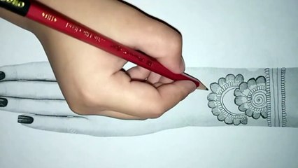 Full Hand ✋ Mehndi design - Practice Beautiful  Mehandi design with Pencil ✏️-#public