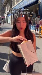 Trying the most expensive croissant in Paris