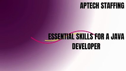 Skills of java developer