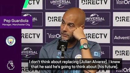 Guardiola offering no guarantees to unsettled Alvarez