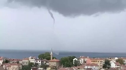 Şile’de oluşan hortum kamerada