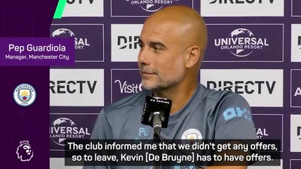 'I don't know what's going to happen' - Guardiola on De Bruyne future