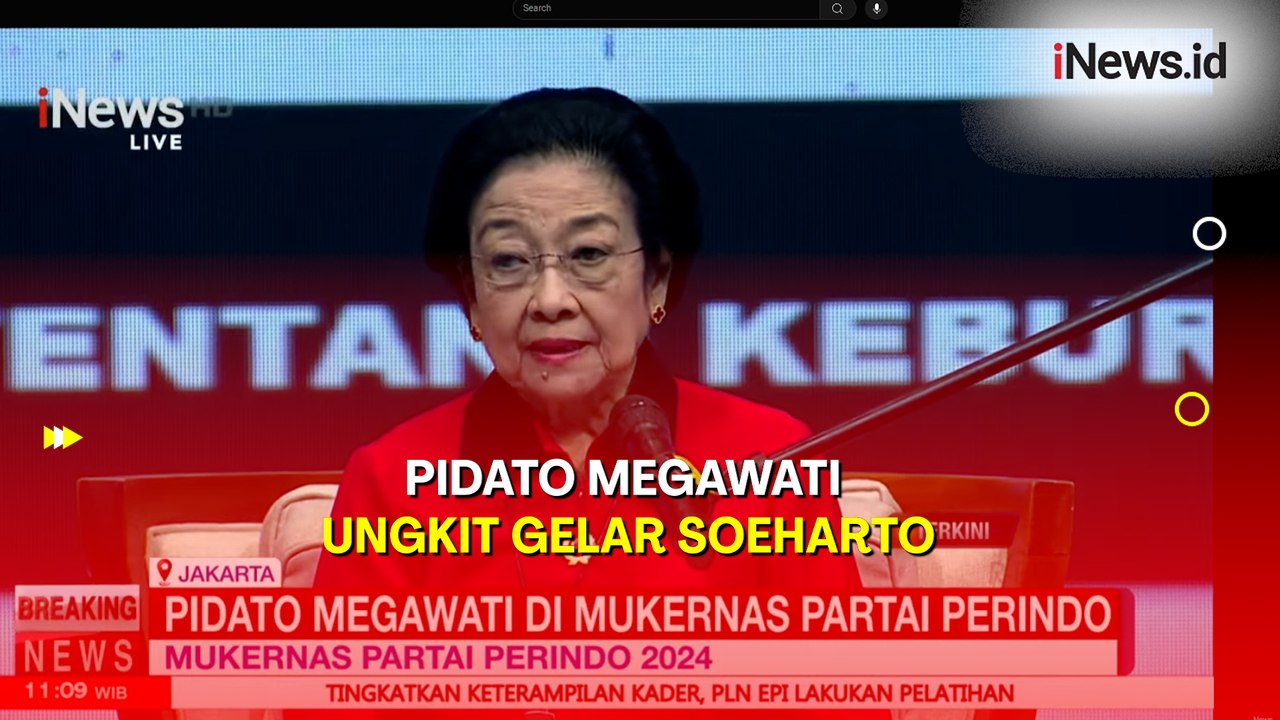Perindo Gelar Mukernas, Pidato Megawati Ungkit Gelar Soeharto Bapak Pembangunan