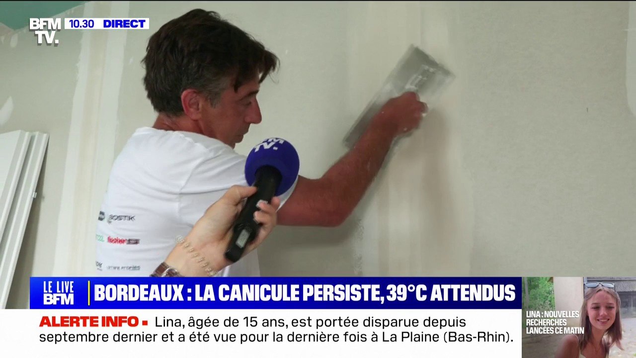 "À partir de 26°C, le mieux c'est d'arrêter de peindre", affirme ce peintre bordelais, qui a aménagé ses horaires à cause de la canicule