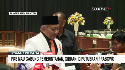 PKS Mau Gabung Pemerintahan, Gibran: Diputuskan Prabowo