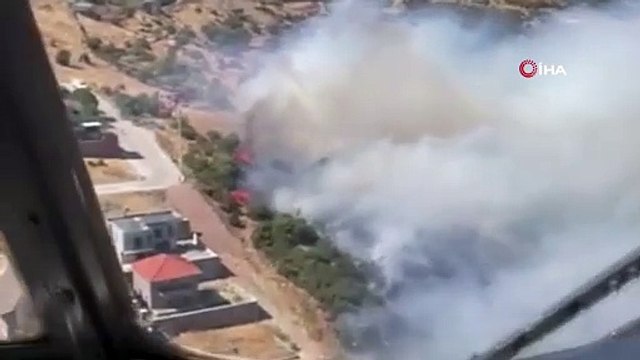 İzmir'de makilik yangını