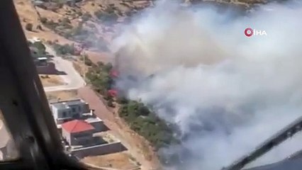 İzmir'de makilik yangını