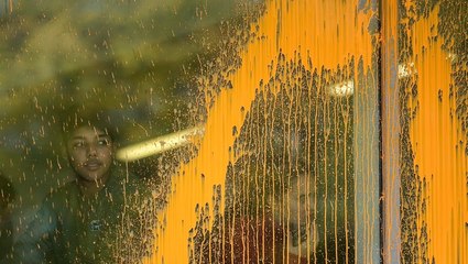 Just Stop Oil narrowly avoid spray painting travellers as they cover Heathrow Airport in orange