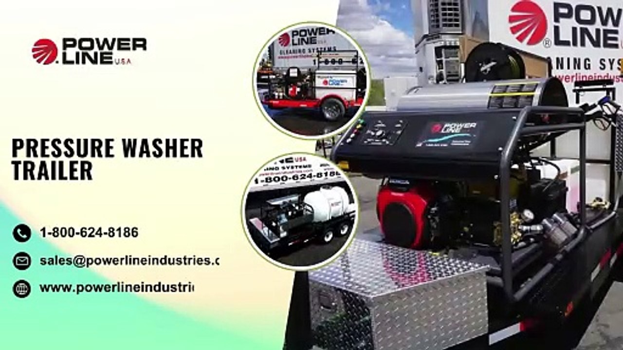 Professional Pressure washer and trailer | Powerline Industries