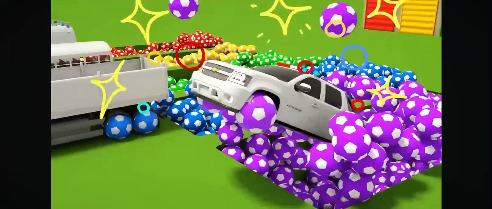 Baby Shark + Wheels On the Bus song - Soccer ball shaped wheels - Baby Nursery Rhymes & Kids Songs