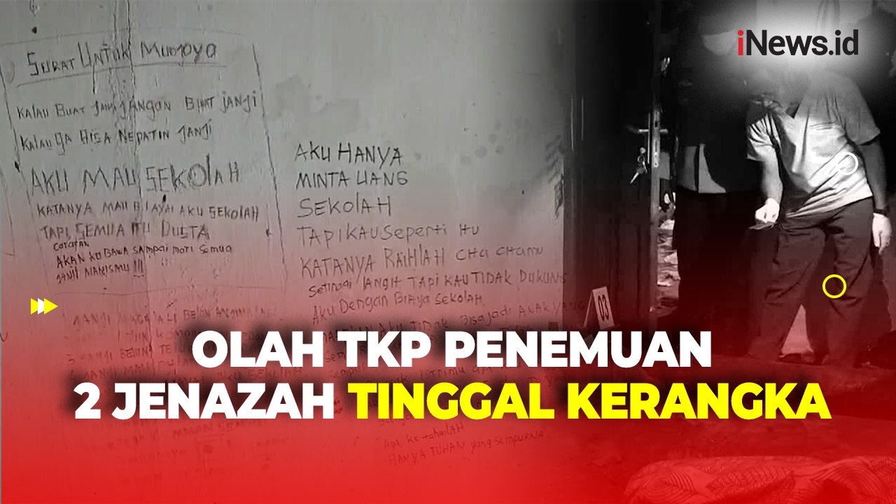 Polisi Olah TKP Penemuan 2 Jenazah Tinggal Kerangka, Temukan Banyak Tulisan di Tembok