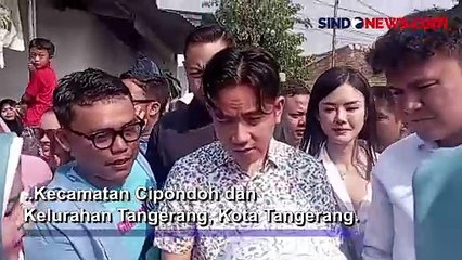 Gibran Blusukan Belanja Masalah Sambil Bagi-Bagi Susu Gratis di Tangerang