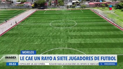 Rayo alcanza a jugadores de futbol en Cuernavaca, Morelos