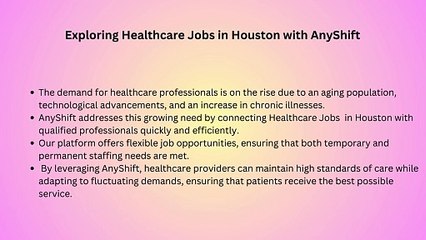 Healthcare Jobs in Houston - AnyShift