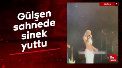 Gülşen sahnede sinek yuttu