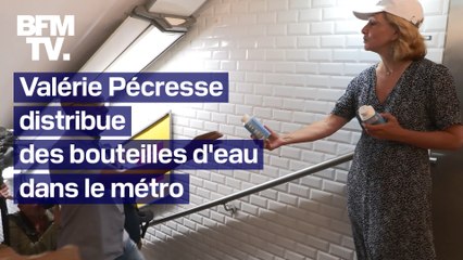JO 2024: Valérie Pécresse distribue des bouteilles d'eau dans le métro à cause des fortes chaleurs