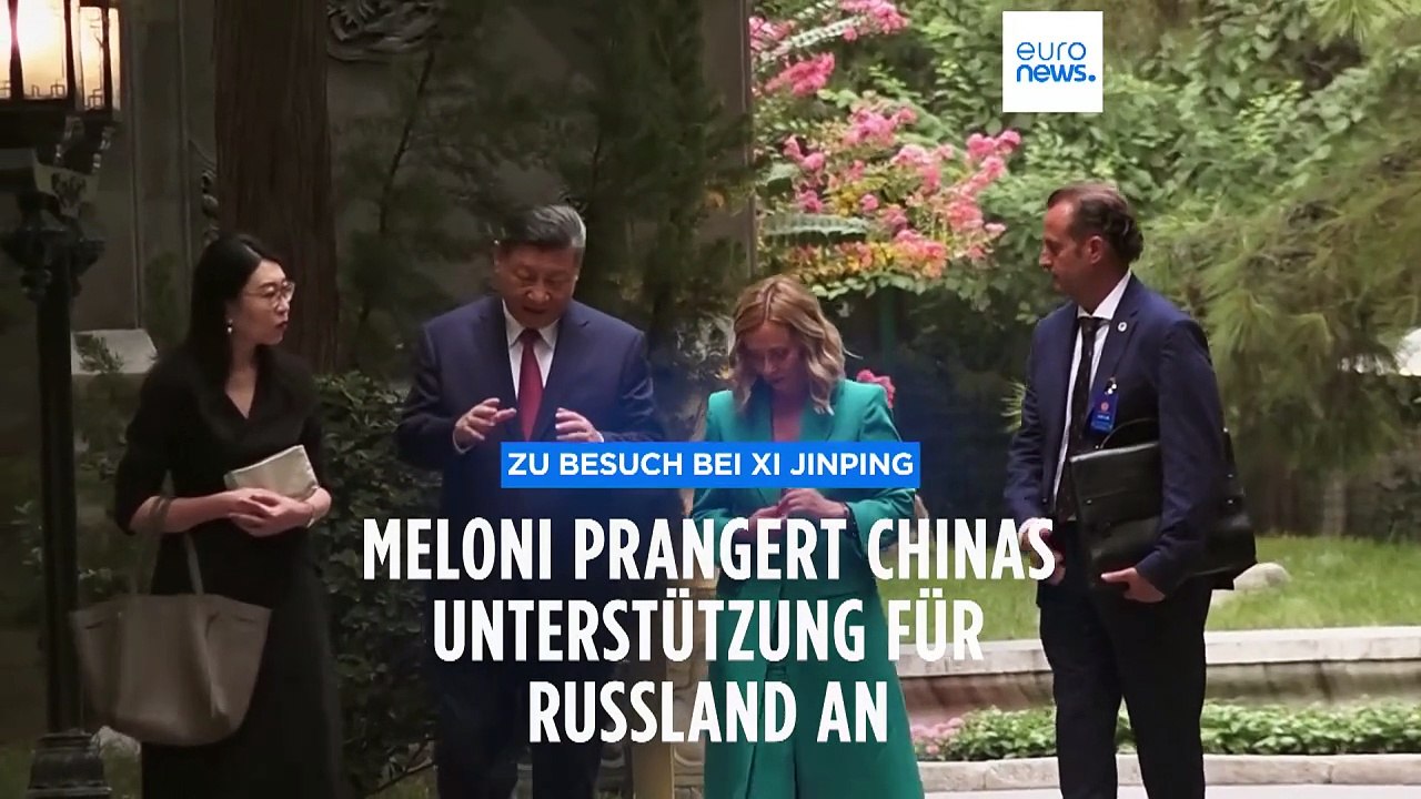 Giorgia Meloni prangert Chinas wirtschaftliche Unterstützung für die russischen Kriegsanstrengungen an