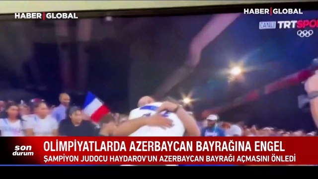 Olimpiyatlarda Fransız usulü çifte standart: Şampiyon judocu Haydarov'un Azerbaycan bayrağı açması engellendi