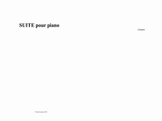 Suite pour piano. 1. Prélude n°1, en Do.