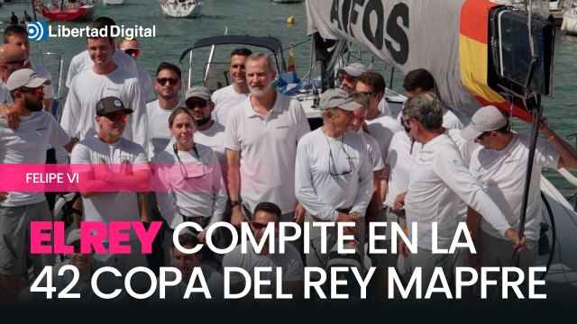 Felipe VI llega a Palma para competir en la primera jornada de la 42 Copa del Rey MAPFRE