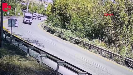 Trafikte aracın tekeri yerinden çıktı