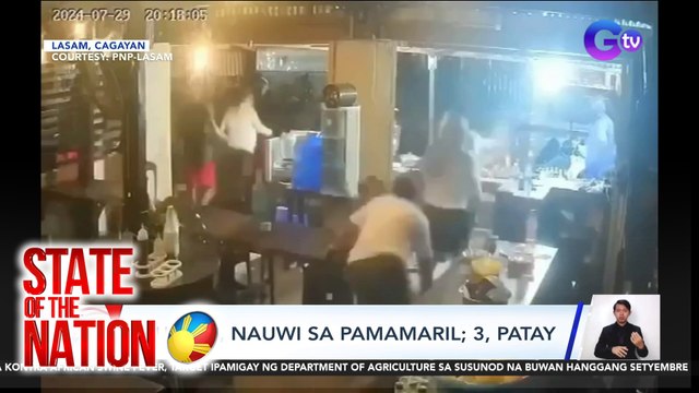 Inuman, nauwi sa pamamaril; 3, patay | SONA