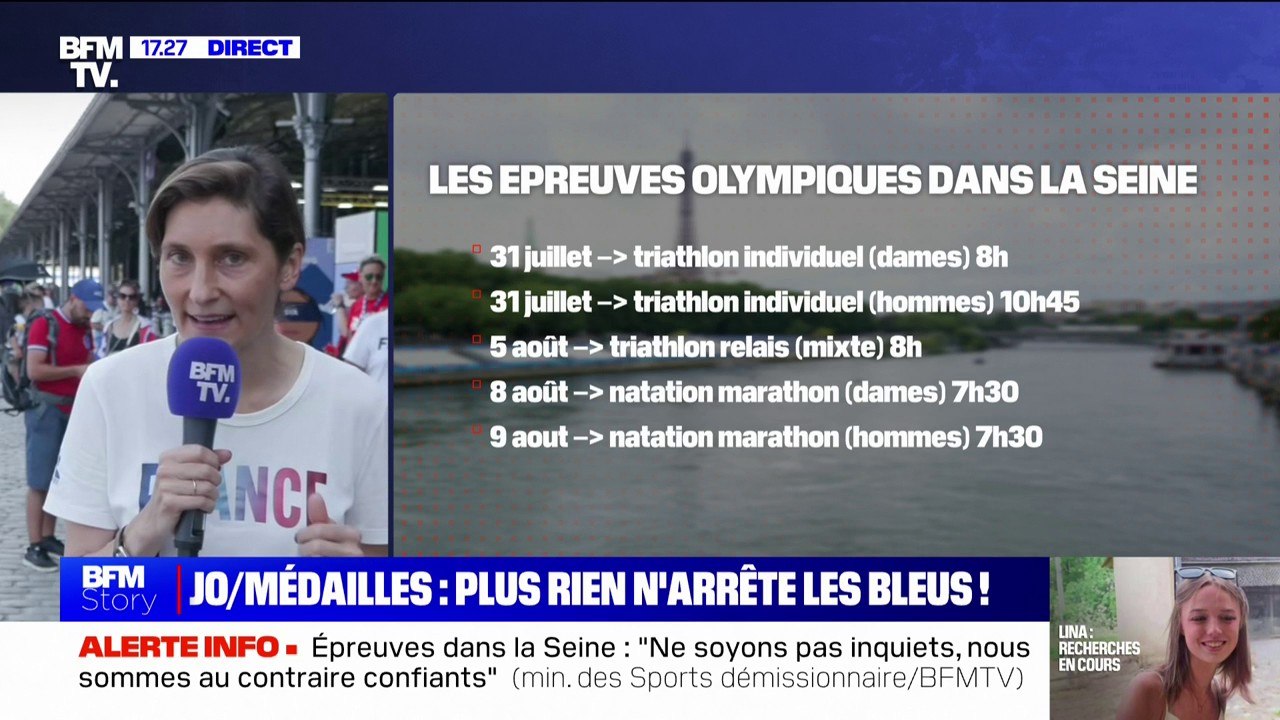 Épreuves des JO de Paris dans la Seine: "Nous sommes confiants", affirme Amélie Oudéa-Castéra